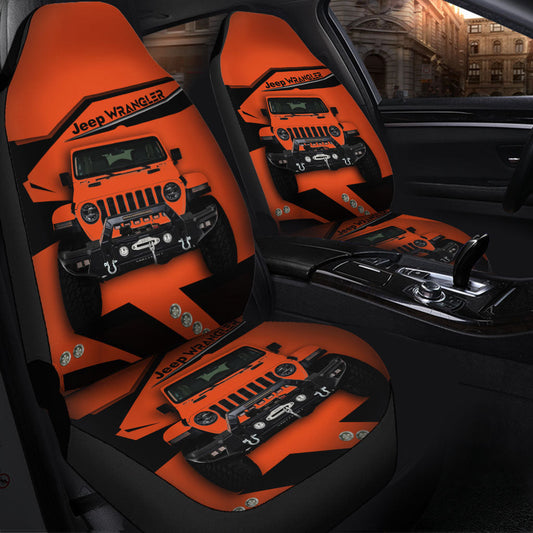 Orange Jeep Car Seat Covers