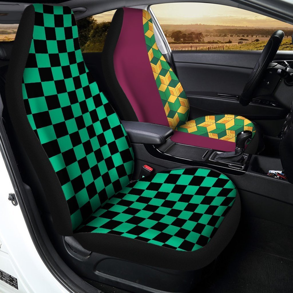 Demon Slayer Tanjiro And Giyuu Car Seat Covers