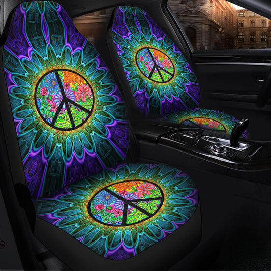 Hippie Rainbow Colorful Car Seat Covers