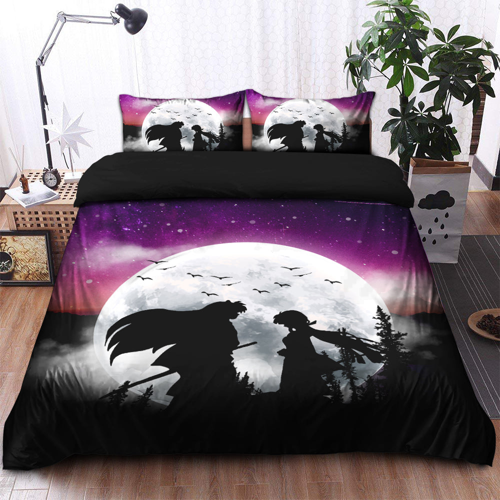 Inuyasha Couple Anime Moon Night Galaxy Bedding Set