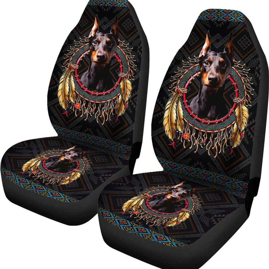Awesome Doberman Custom Car Seat Covers
