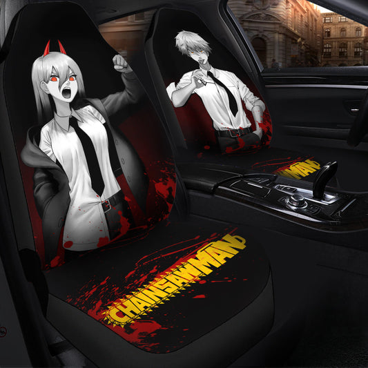 Chainsaw Man Denji X Power Car Seat Covers