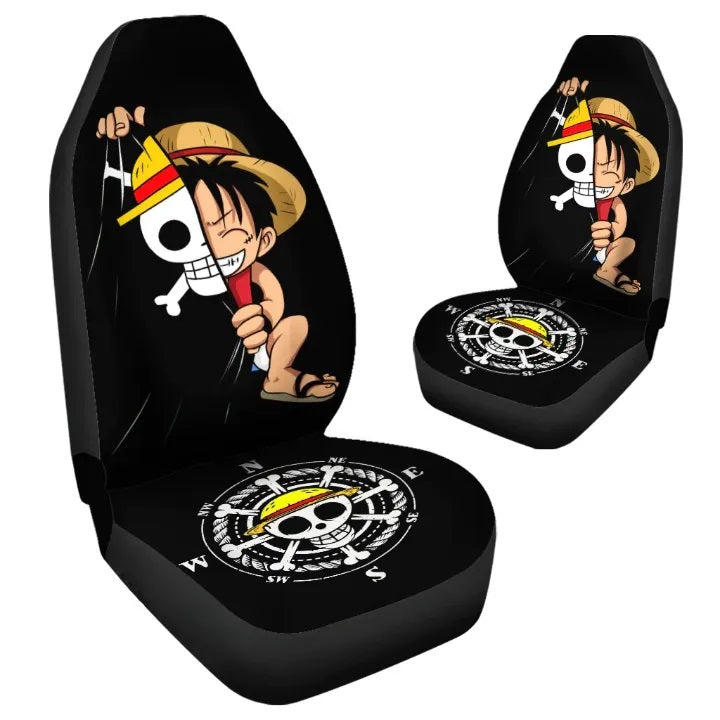 Luffy Hiding Cute One Piece Anime Car Seat Cover
