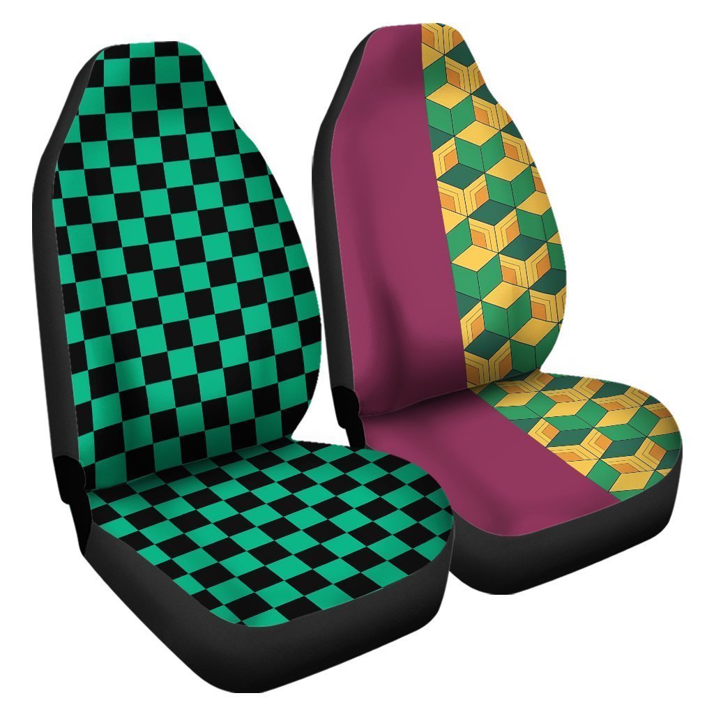 Demon Slayer Tanjiro And Giyuu Car Seat Covers