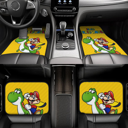 Mario Car Mats Super Mario World Mario Rides Yoshi Car Floor Mats Yellow