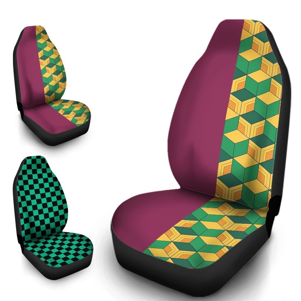Demon Slayer Tanjiro And Giyuu Car Seat Covers