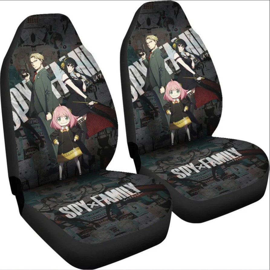 Loid Yor And Anya Forger Spy x Family Anime Car Seat Covers