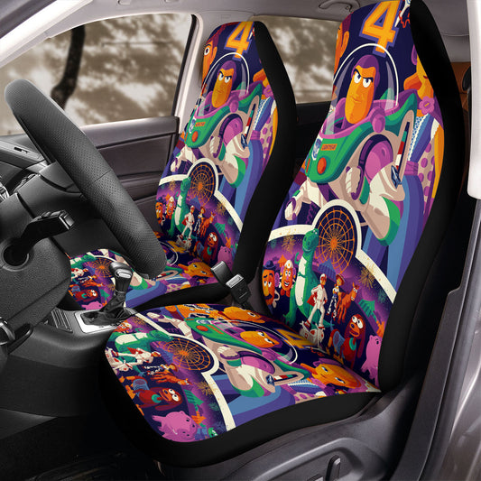 Toy Story Car Seat Covers Toy Story 4 Chacracters Graphic Seat Covers Colorful