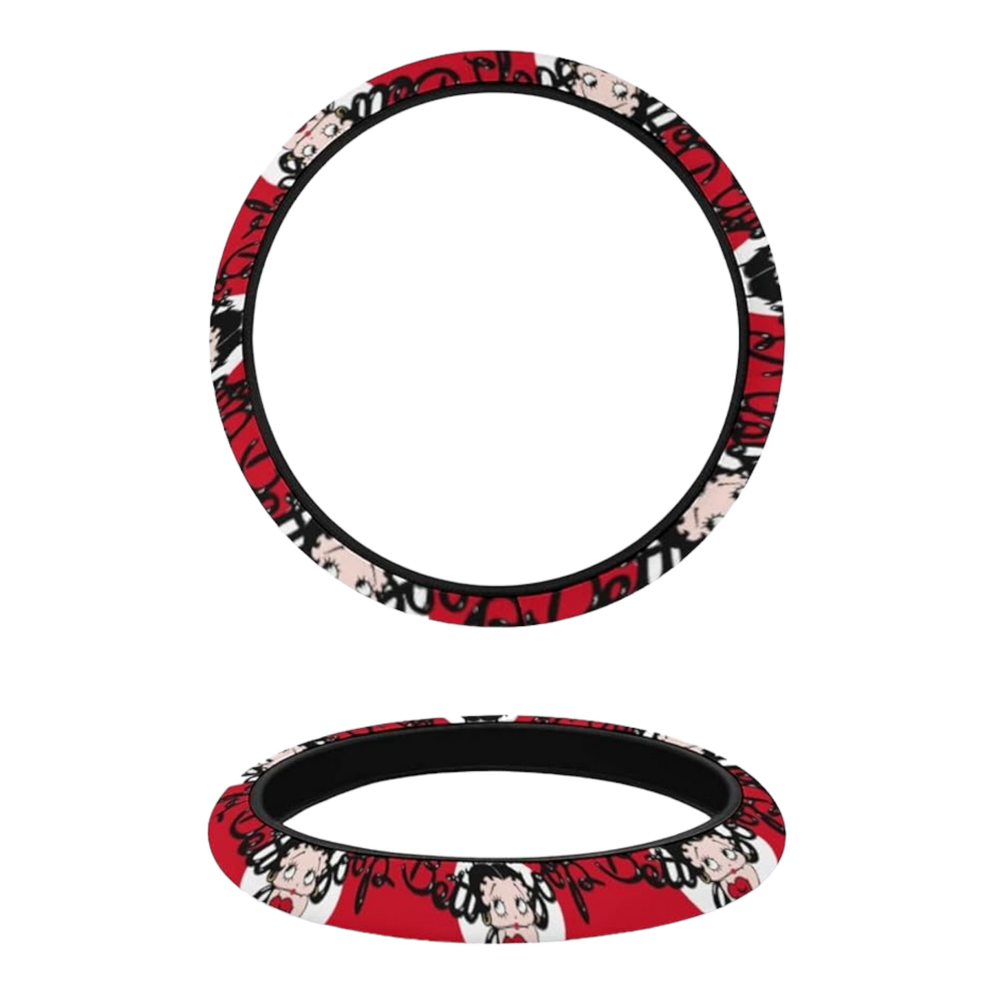 Betty Boop Steering Wheel Cover Betty Boop Character Graphic Driving Wheel Cover Red