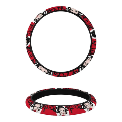 Betty Boop Steering Wheel Cover Betty Boop Character Graphic Driving Wheel Cover Red