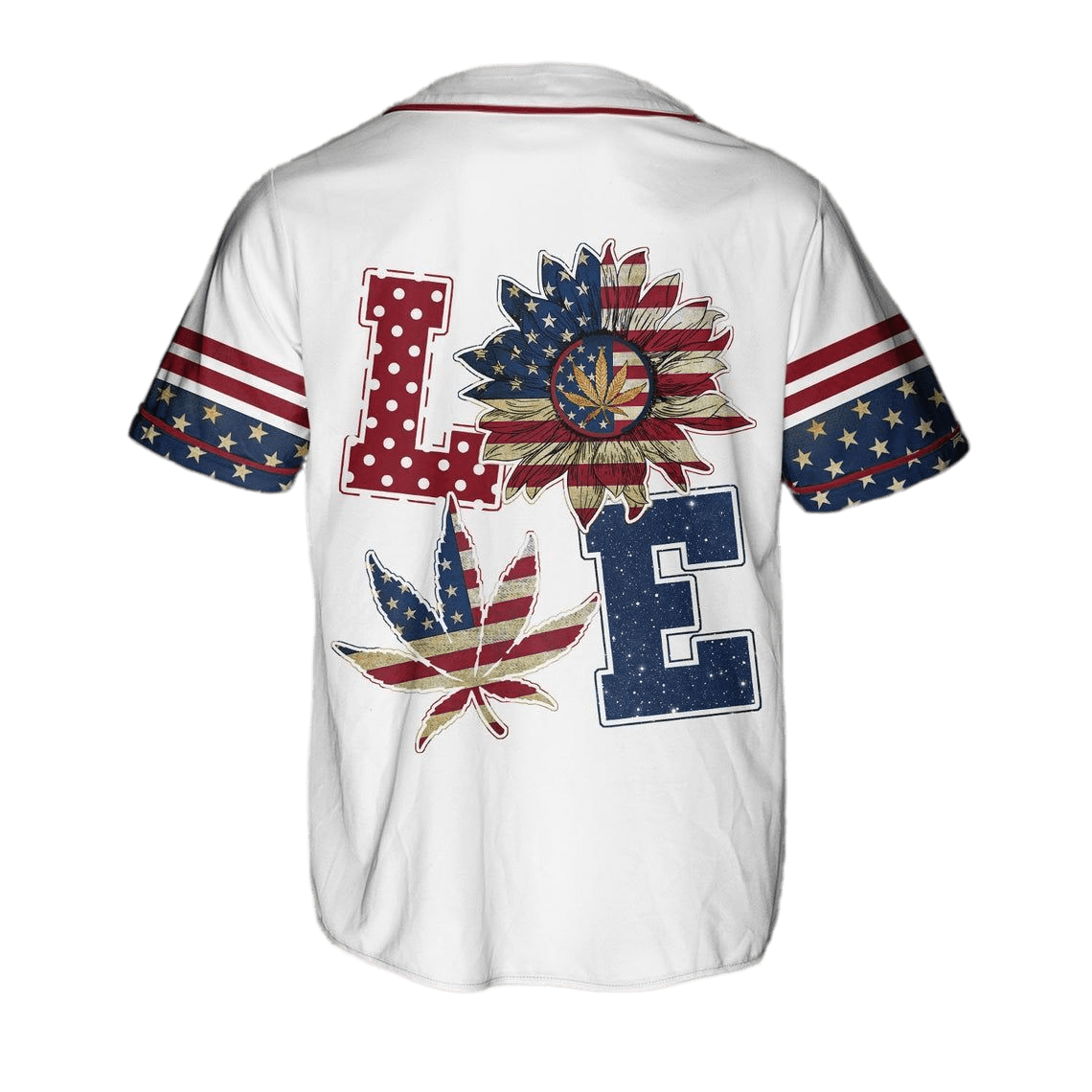 Independence Day Jersey Love American Flag Independence Day White Jersey Shirt 04th Of July Baseball Jersey For Men Women