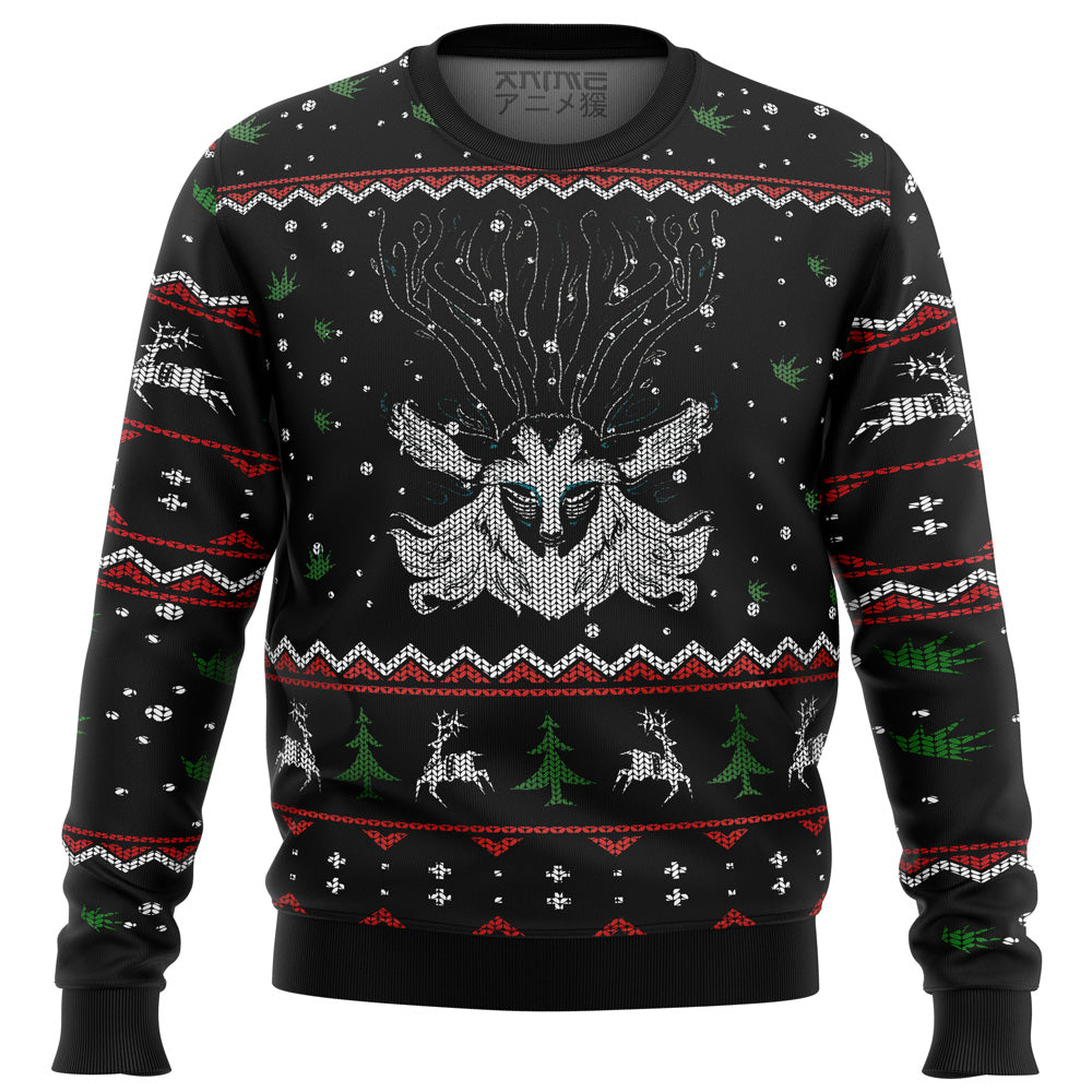 Ghibli Forest Spirit Ugly Christmas Sweater
