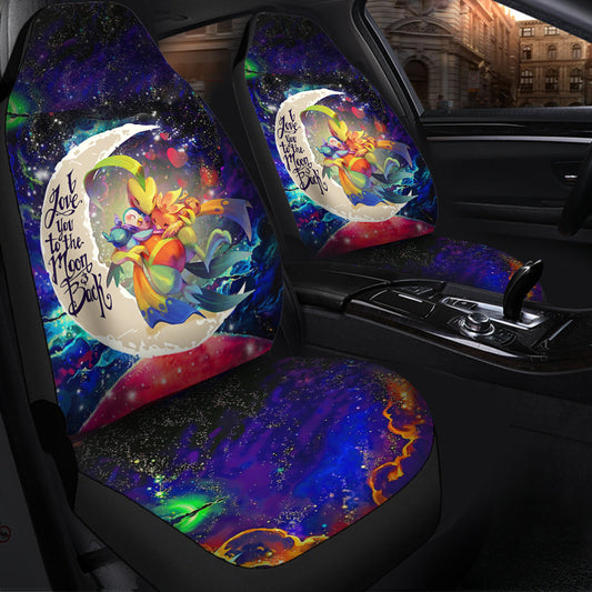 Torchic Grovyle Piplup Love You To The Moon Galaxy Car Seat Covers