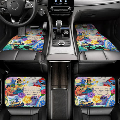 Stitch Car Mats Lilo With Stitch Moments Together Pattern Car Floor Mats Colorful