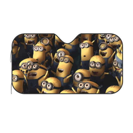 Minions Car Sun Shade All Minions Hooray Graphic Winshield Sun Shade Yellow Blue