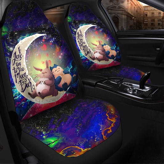Totoro Ghibli Snorlax Love You To The Moon Galaxy Car Seat Covers