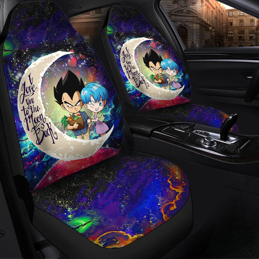 Vegeta And Bulma Dragon Ball Love You To The Moon Galaxy Car Seat Covers