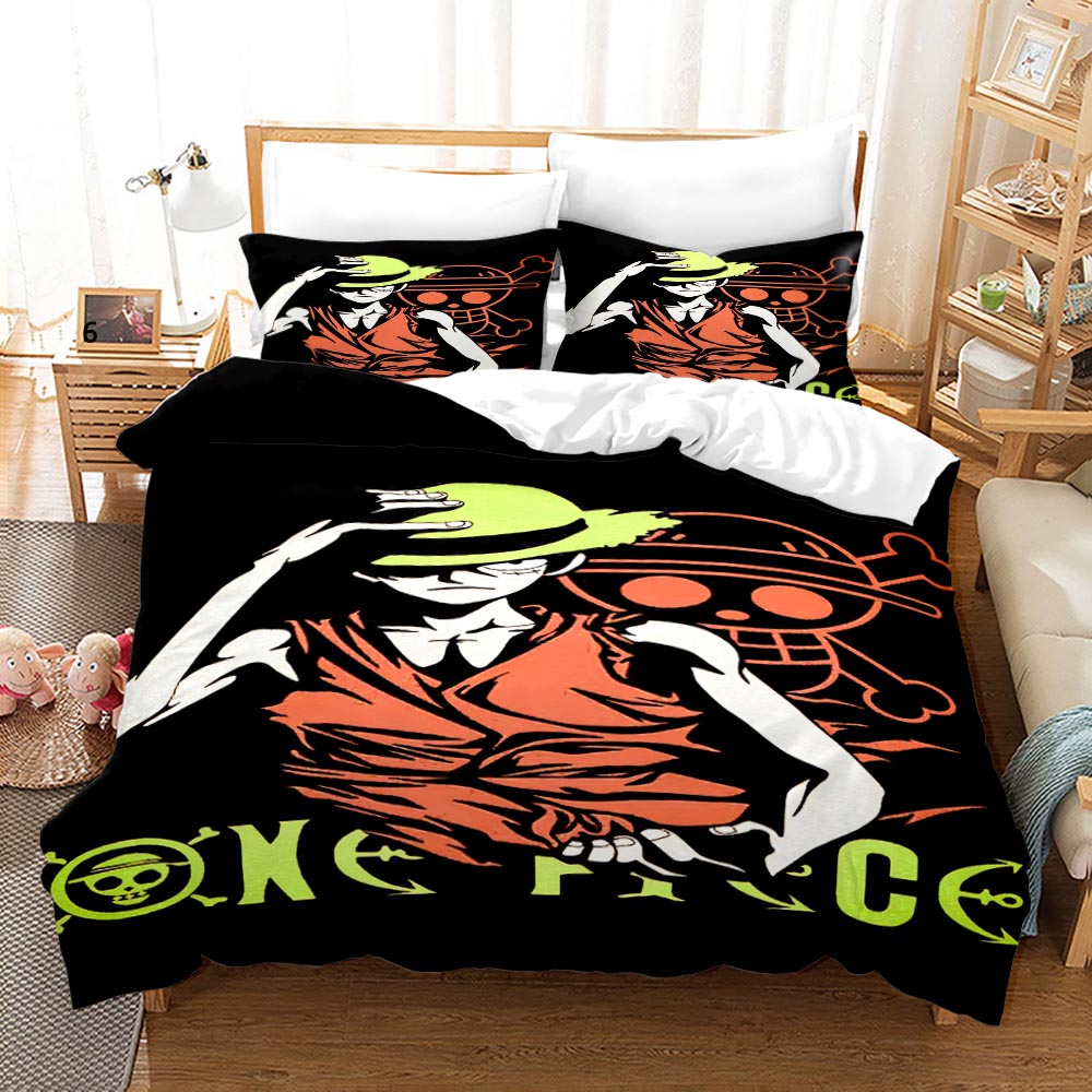 One Piece Bedding Set One Piece Monkey D Luffy Silhouette Duvet Covers ...