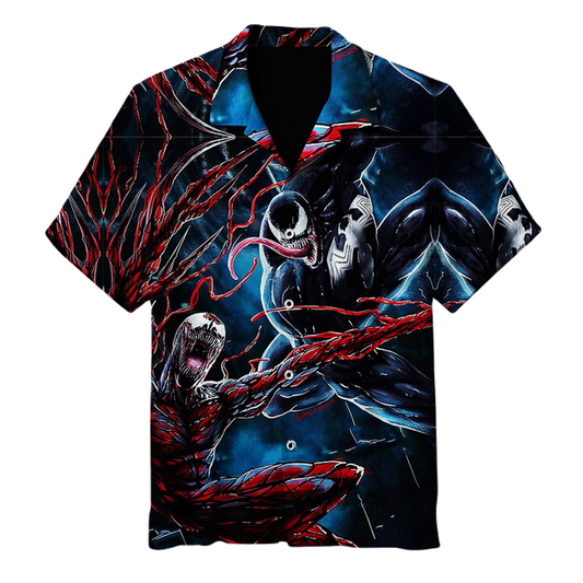 Venom Hawaii Shirt DN Venom Let There Be Carnage Hawaiian Shirt Black Red Unisex