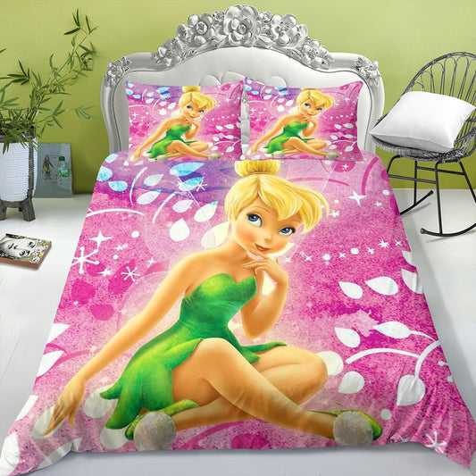 Tinker Bell Bedding Set DN Tinker Bell Fairy Elf Duvet Covers Pink Unique Gift