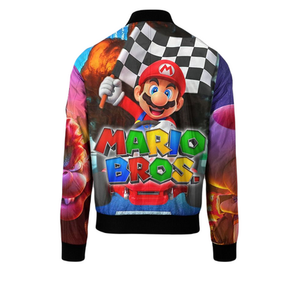 Mario Bomber Jacket Mario Bros Characters Graphic Bomber Colorful Unisex