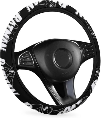 Batman Steering Wheel Cover The Batman Name And Wing Pattern Driving Wheel Cover Black White