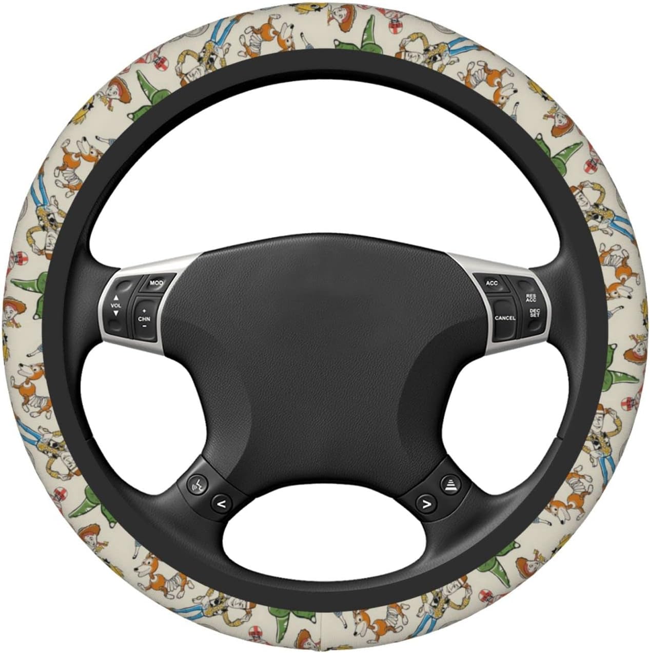 Toy Story Steering Wheel Cover Toy Story All Characters Pattern Driving Wheel Cover Colorful