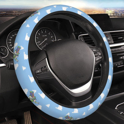 Toy Story Steering Wheel Cover Buzz Lightyear Flying In Andie's Room Driving Wheel Cover Blue