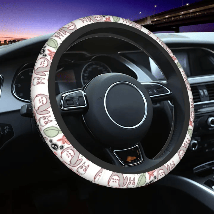 SGhibli Steering Wheel Cover My Neighbor Totoro Creatures Pattern Driving Wheel Cover Colorful