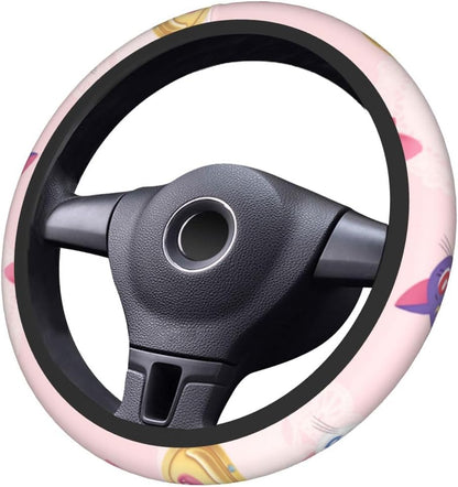 Sailor Moon Steering Wheel Cover Luna Cat Sailor Moon Heart Driving Wheel Cover Pink