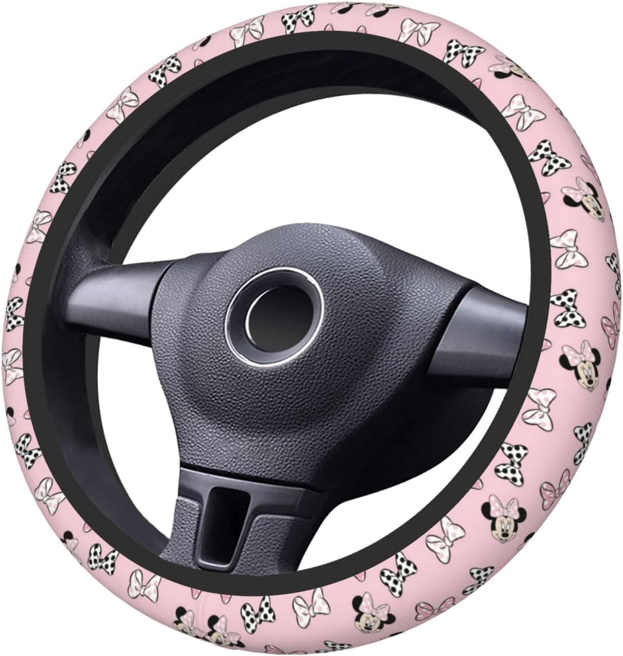 Minnie Steering Wheel Cover Minnie All Types Of Ribbon Pattern Driving Wheel Cover Pink