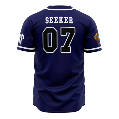 HP Jersey HP Ravenclaw House Crest Seeker Blue Jersey Shirt HP Baseball Jersey Ravenclaw Baseball Jersey