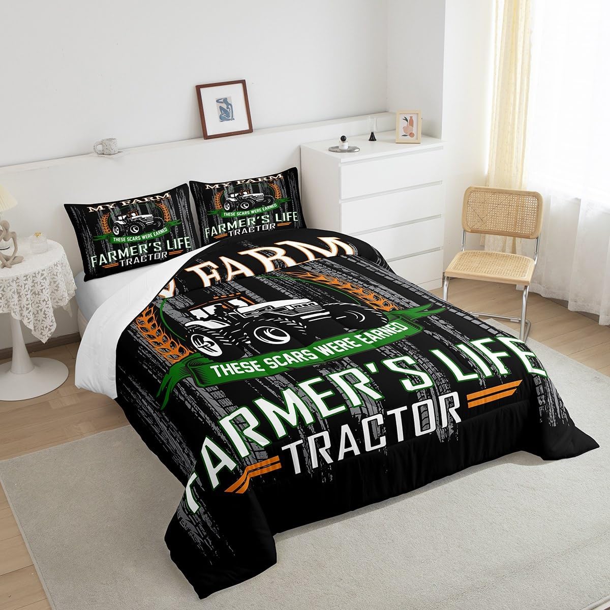 Farmer Bedding Set These Scars Were Earned Duvet Covers Black Unique Gift