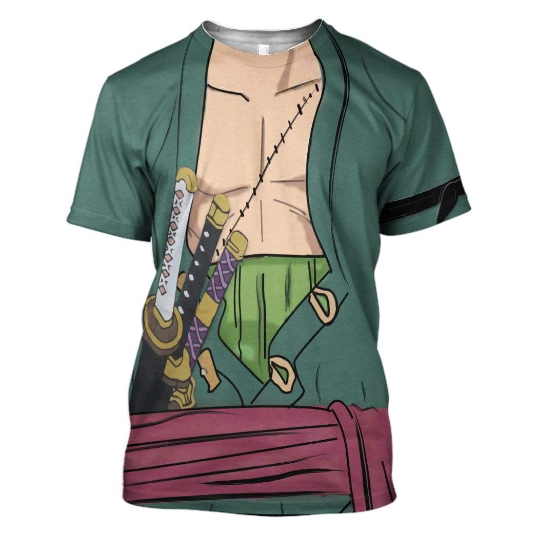 Zoro OnPi Pirate Adventure Costume Cosplay T-Shirt 3D