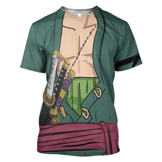 Zoro OnPi Pirate Adventure Costume Cosplay T-Shirt 3D