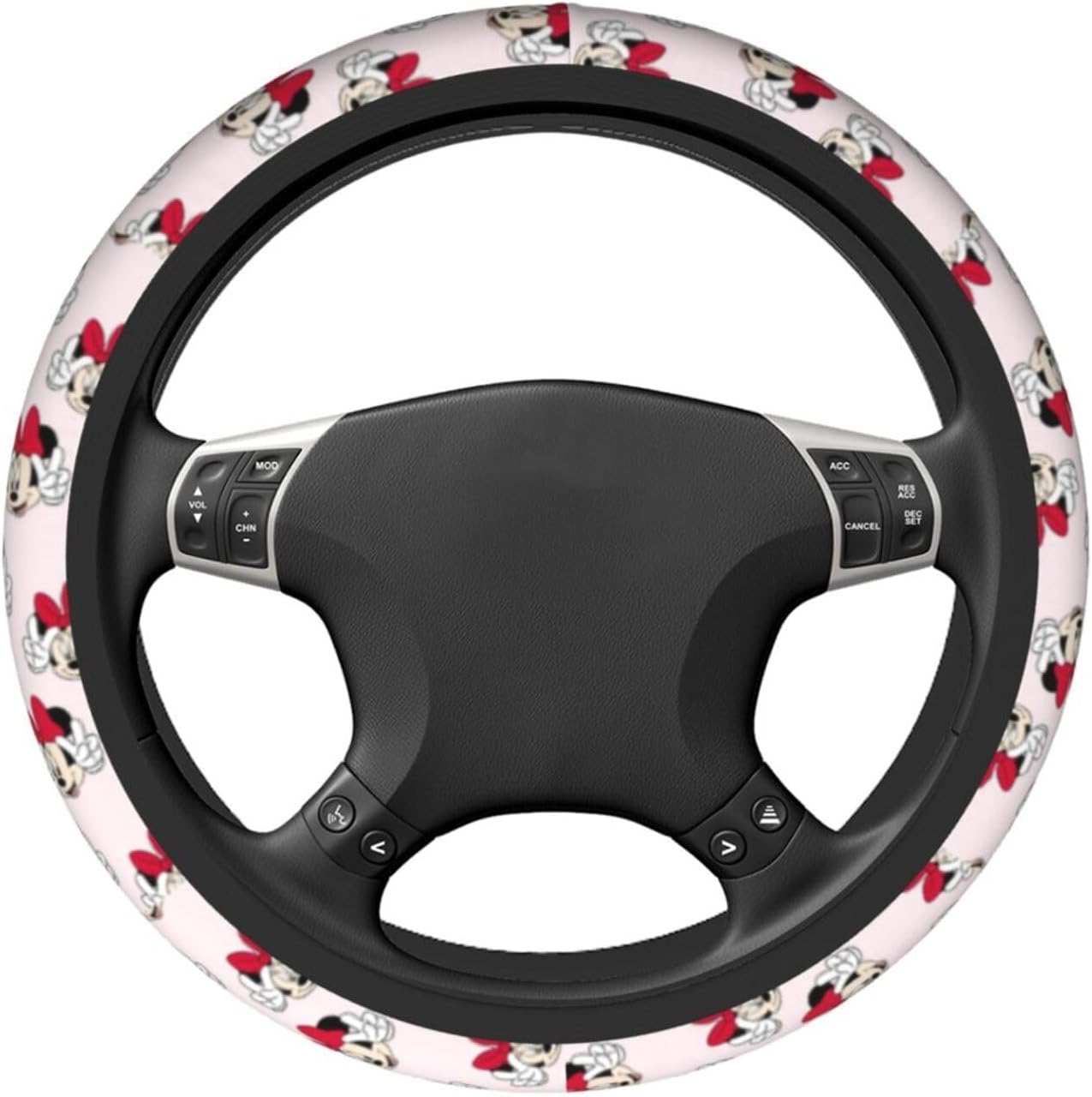 Minnie Steering Wheel Cover Minnie Saying Hi Pattern Driving Wheel Cover Pink