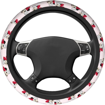 Minnie Steering Wheel Cover Minnie Saying Hi Pattern Driving Wheel Cover Pink