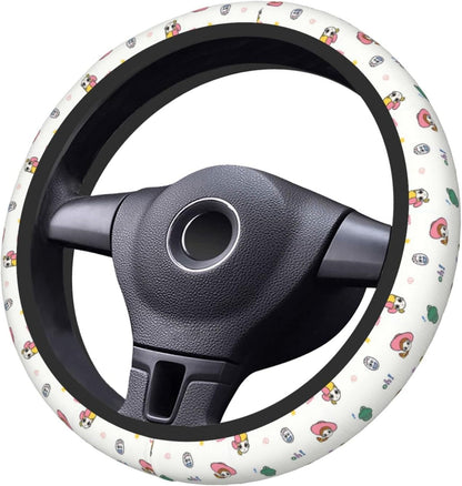 Toy Story Steering Wheel Cover Toy Story Characters Head Chibi Style Driving Wheel Cover White