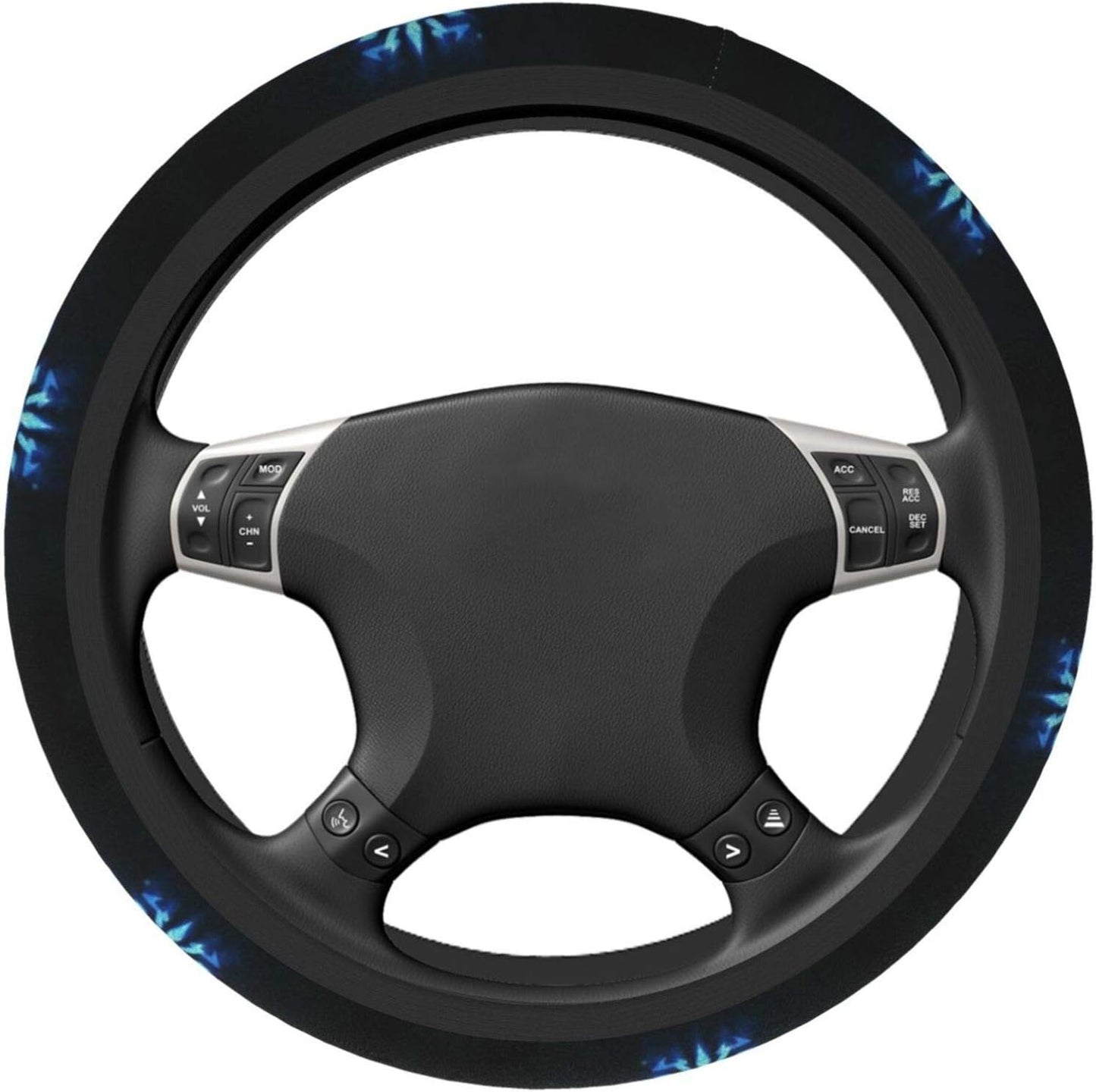 The Legend Of Zelda Steering Wheel Cover Legend Of Zelda The Tri-Force Wing Pattern Driving Wheel Cover Black Blue