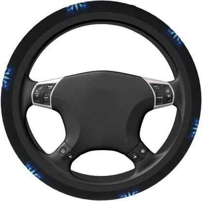 The Legend Of Zelda Steering Wheel Cover Legend Of Zelda The Tri-Force Wing Pattern Driving Wheel Cover Black Blue