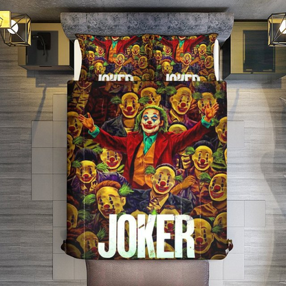 Joker Bedding Set Joker Put On A Happy Face Duvet Covers Colorful Unique Gift