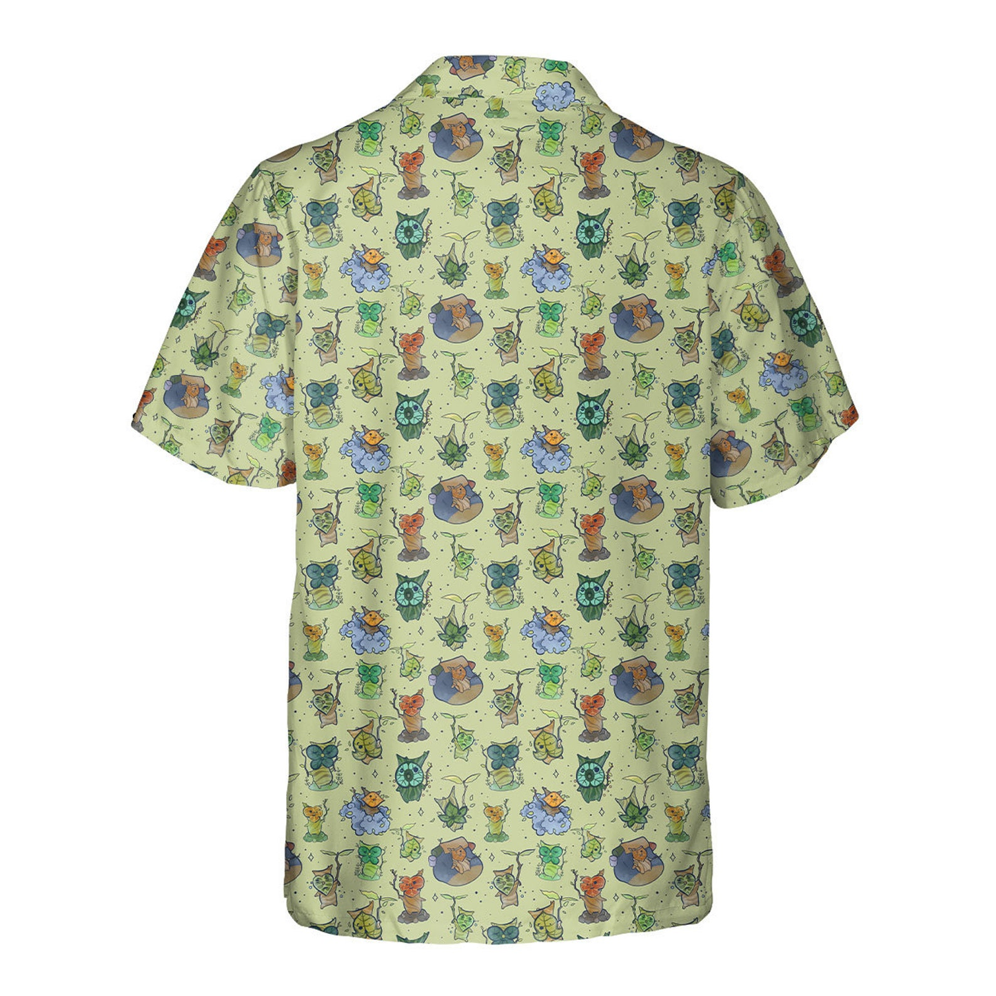 Legend Of Zelda Hawaii Shirt Legend Of Zelda Korok Creature Pattern Hawaiian Shirt Green Unisex