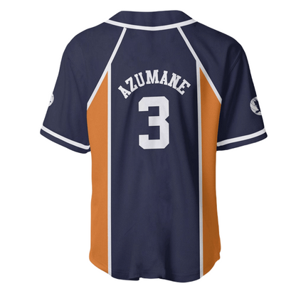 Haikyuu Baseball Jersey Asahi Azumane Haikyuu Jersey Shirt Black Orange Unisex Adult New Release