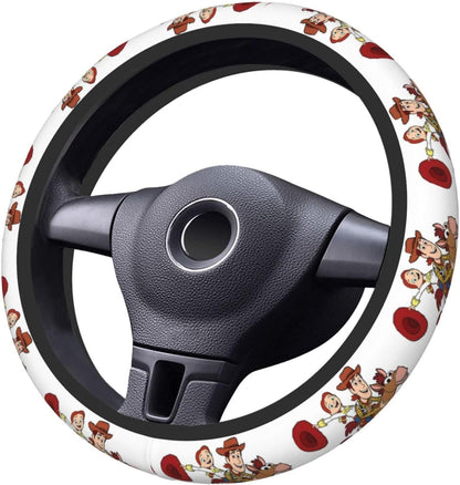 Toy Story Steering Wheel Cover Jessie And Woody On Bulleyes Back Driving Wheel Cover White Brown