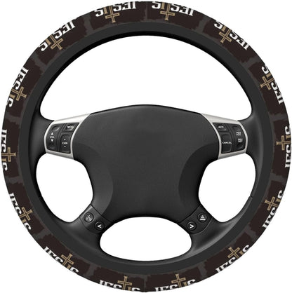 Jesus Steering Wheel Cover Jesus Is The Foundation Of My Life Driving Wheel Cover Black White