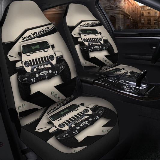 White Cream Jeep Car Seat Covers