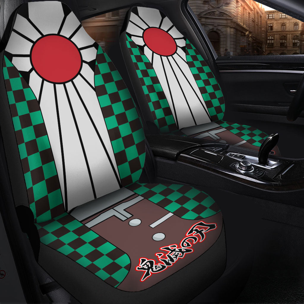 Demon Slayer Tanjiro Kamado Pattern Car Seat Covers