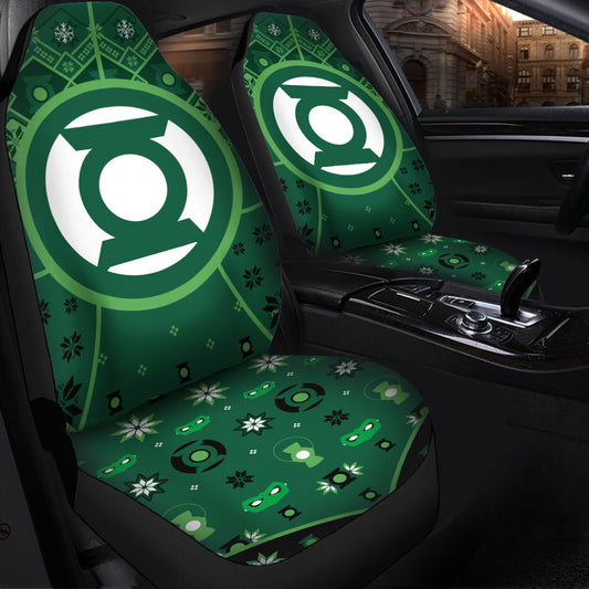 Green Lattern Christmas Car Seat Covers