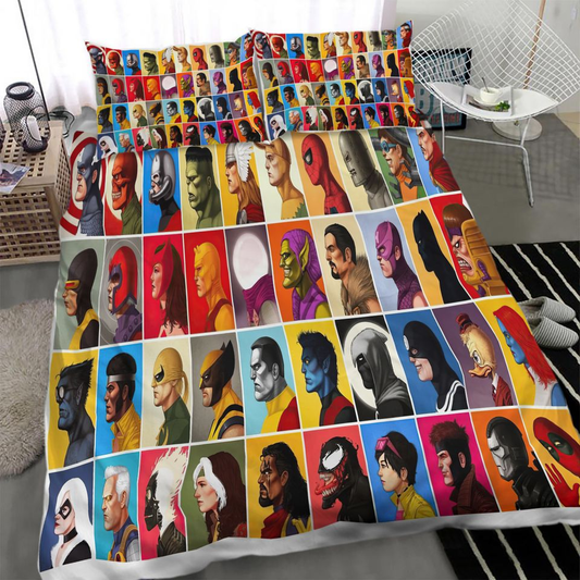 MV Bedding Set MV All Characters And Villains Duvet Covers Colorful Unique Gift