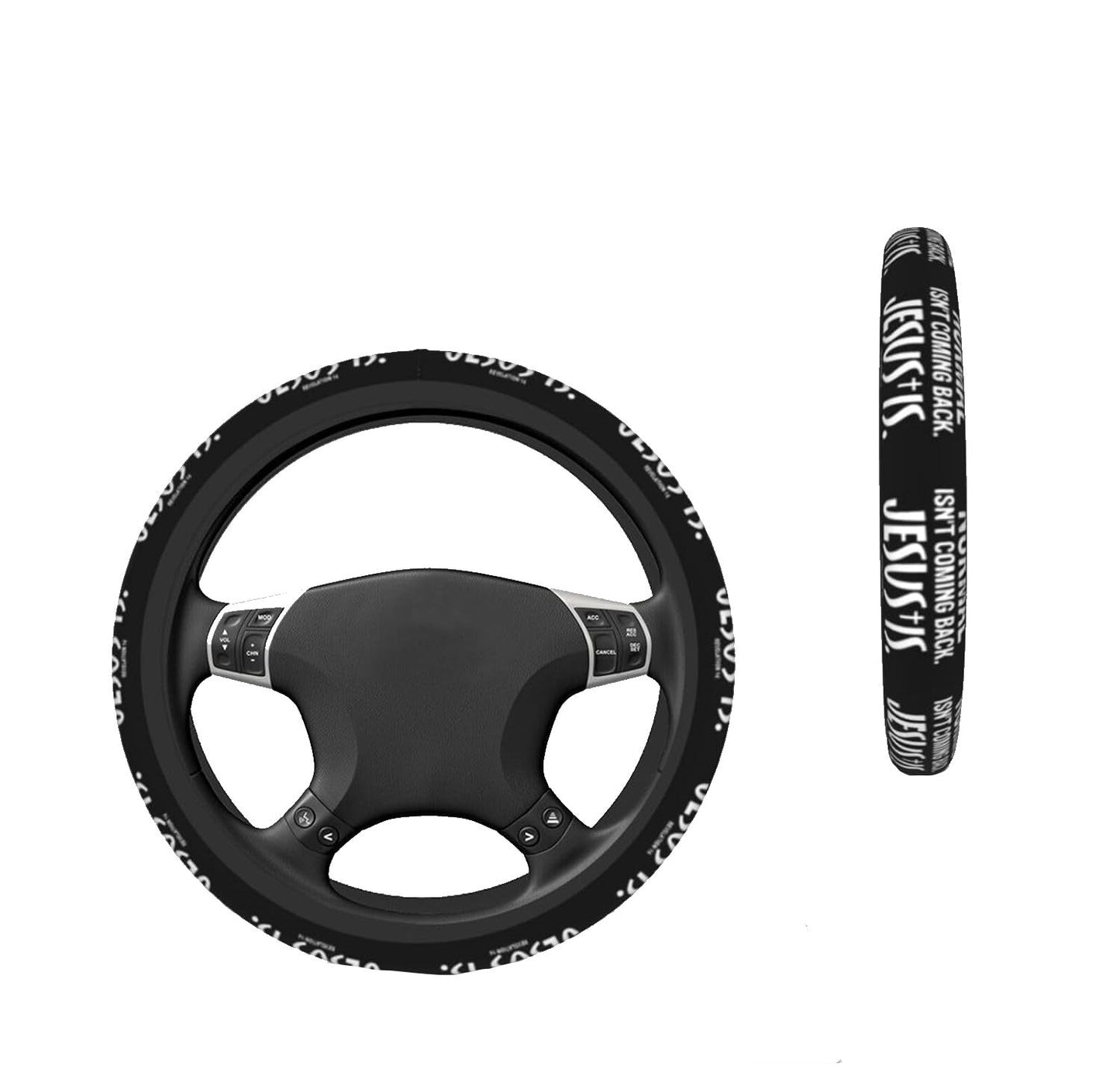 Jesus Steering Wheel Cover Normal Isn't Coming Back But Jesus Is Driving Wheel Cover Black White